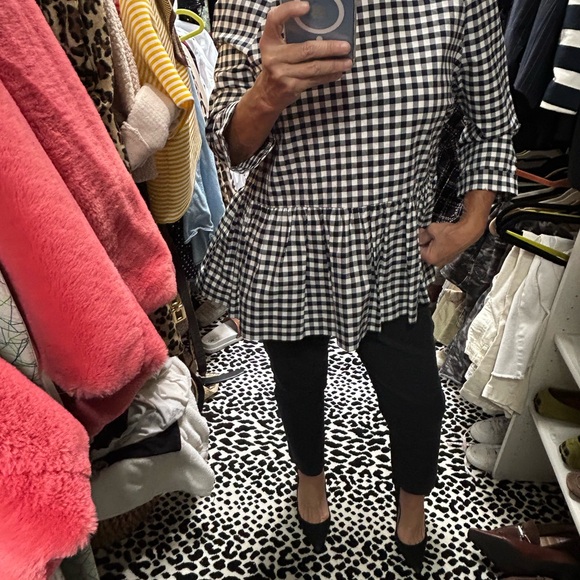 Victoria Beckham gingham peplum top - Picture 8 of 12